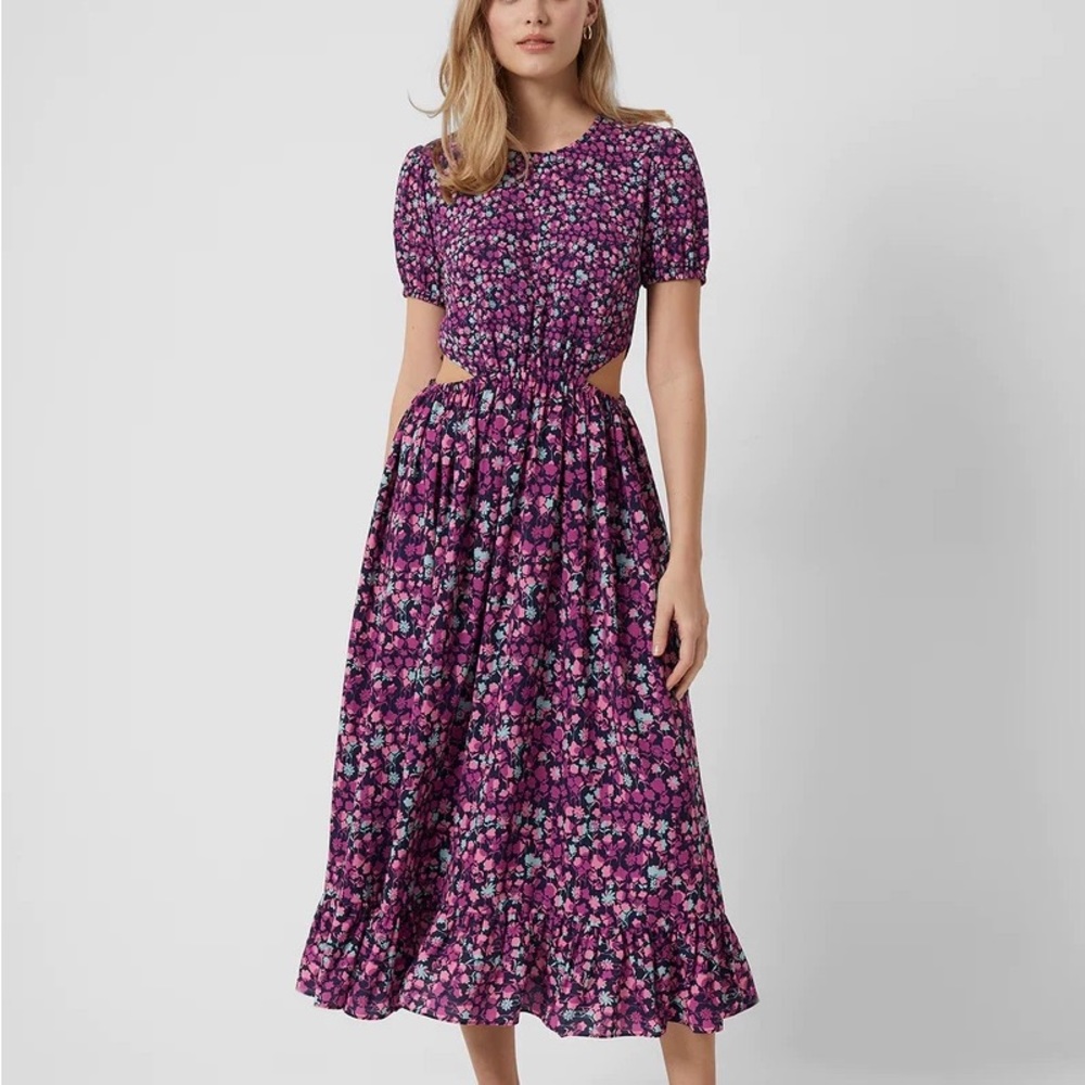 French Connection Bethany Verona Cut Out MIDI dress